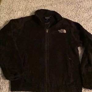 Kids north face black fleece jacket